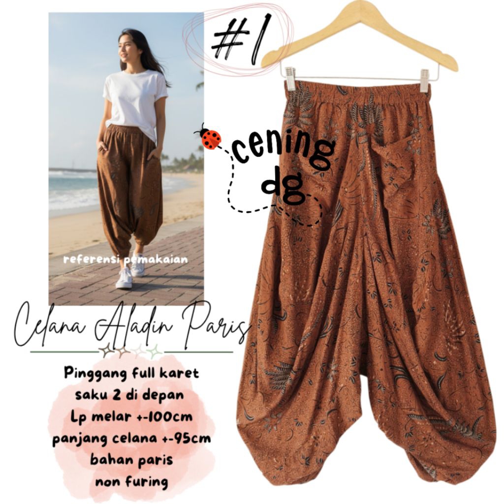 celana aladin bahan { PARIS } • cening grosir solo