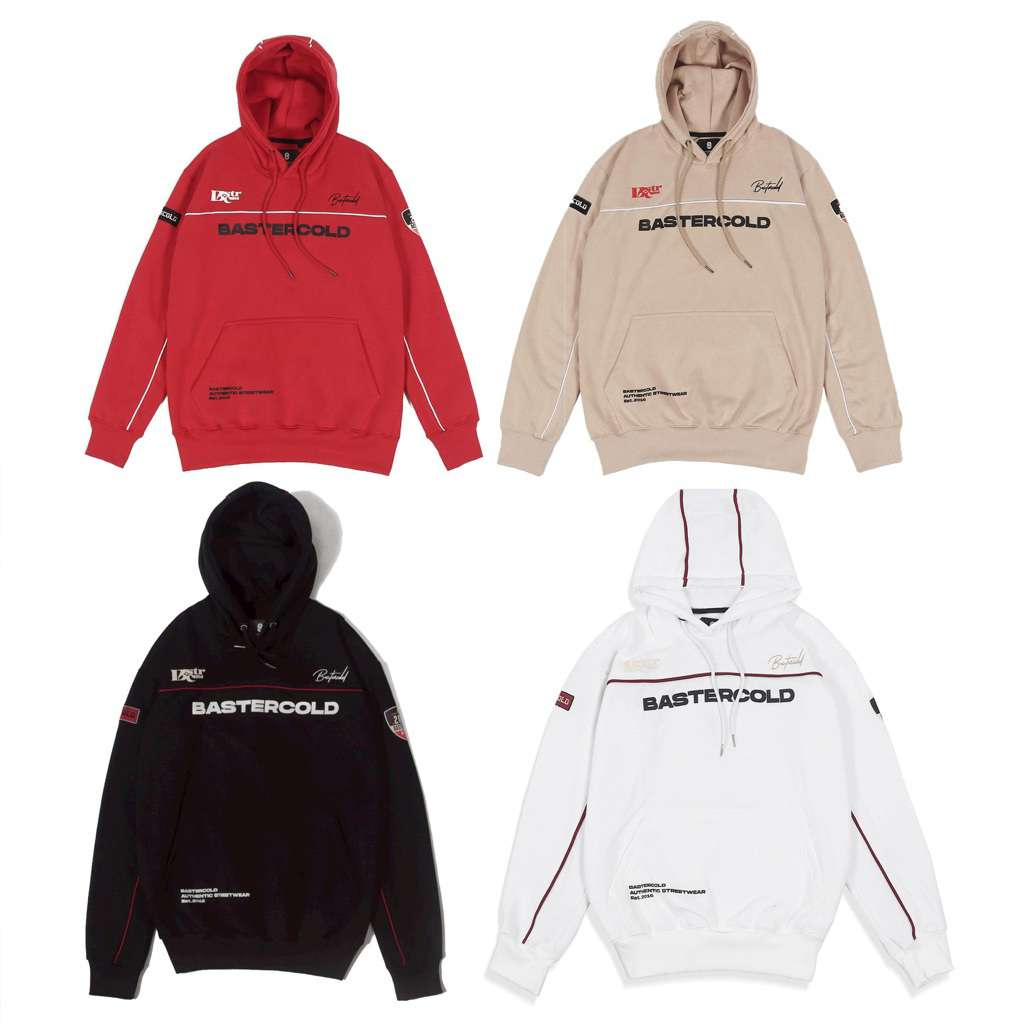 Bastercold Outline Art Hoodie Black, White, Red, Cream