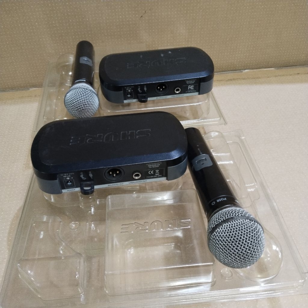 Jual 2pcs unit Shure PG4 Wireless Receiver + Wireless Mic (4HS)