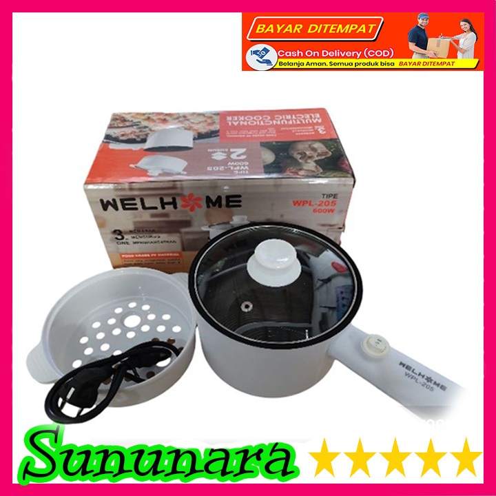 SUNUNARA COD Panci Elektrik Panci Listrik Welhome WPL-205 / Panci Listrik Welhome Warna Acak