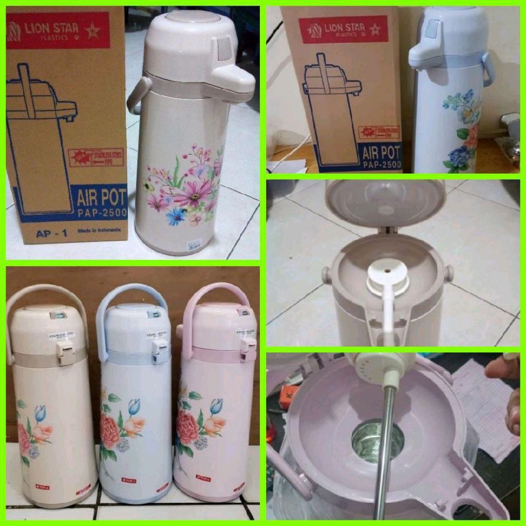 termos air panas termos pencet kapasitas 2.5 Liter Lion Star
