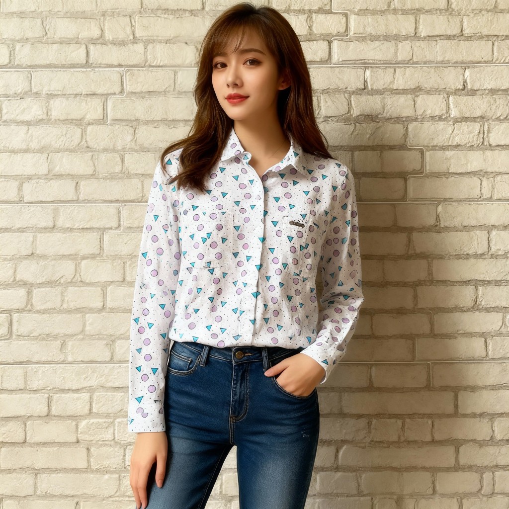 KEMEJA WANITA LENGAN PANJANG PLANET SURF