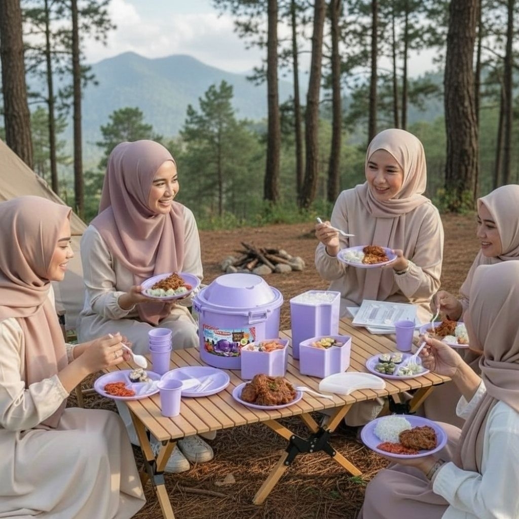 READY SIAP KIRIM original from malaysia 32 in 1 picnic set rantang piknik set rantang pinkik set sun