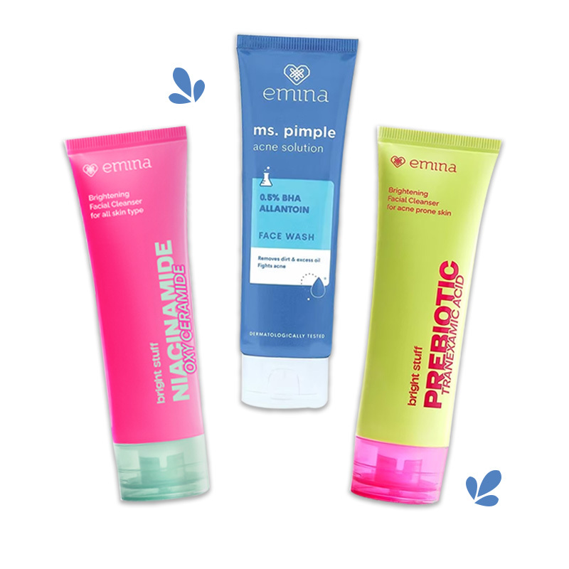 Emina Bright Stuff Facial Wash | Bright Stuff Niacinamide | Bright Stuff Prebiotic | Ms. Pimple