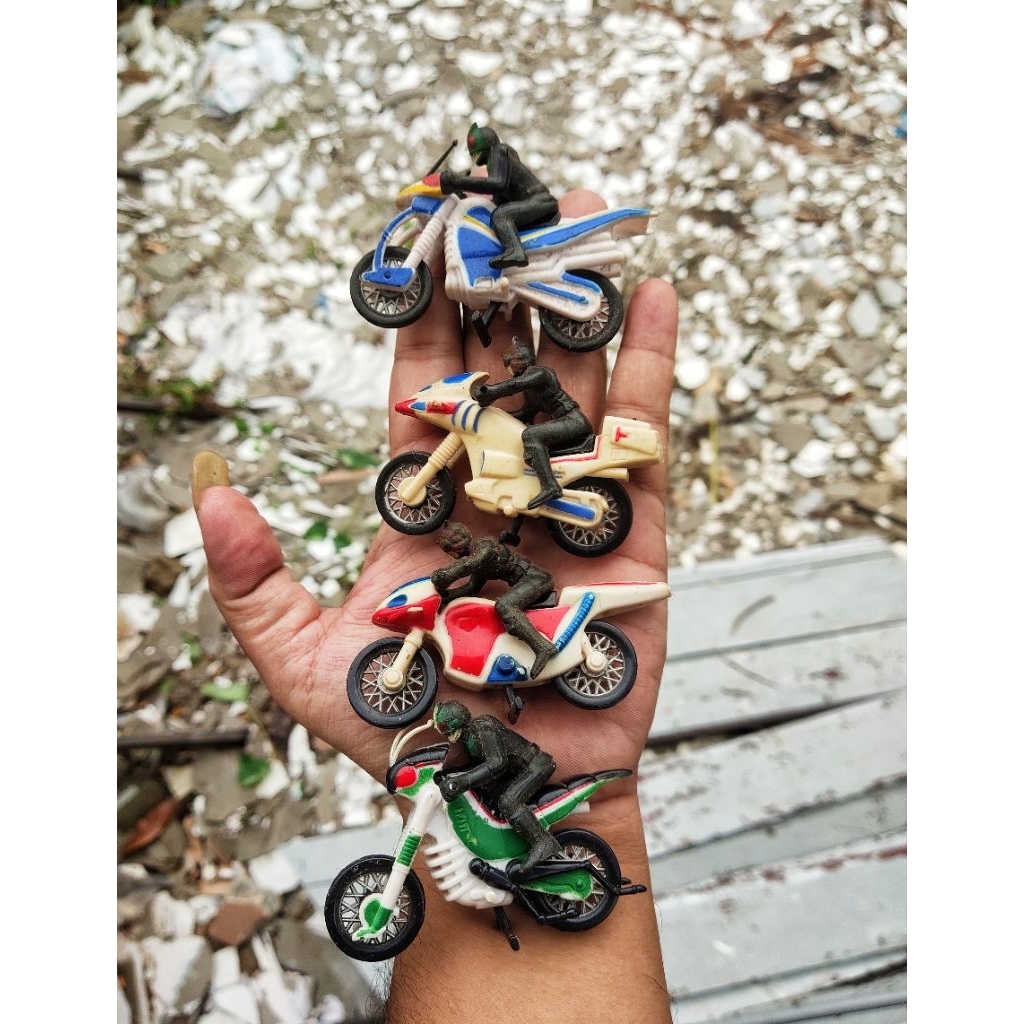 mainan jadul vintage motor cycle kamen rider masked rider