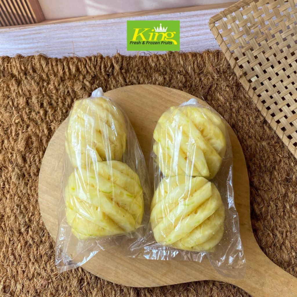 Nanas kupas, buah nanas kupas,nanas segar kecil isi 2-3 buah