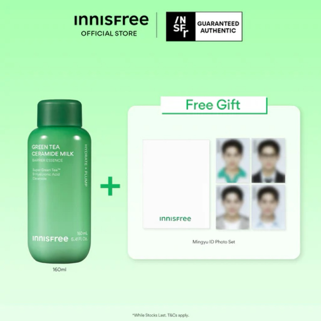 [Ready Stock] INNISFREE Green Tea Ceramide Milk x Mingyu (Photo ID)