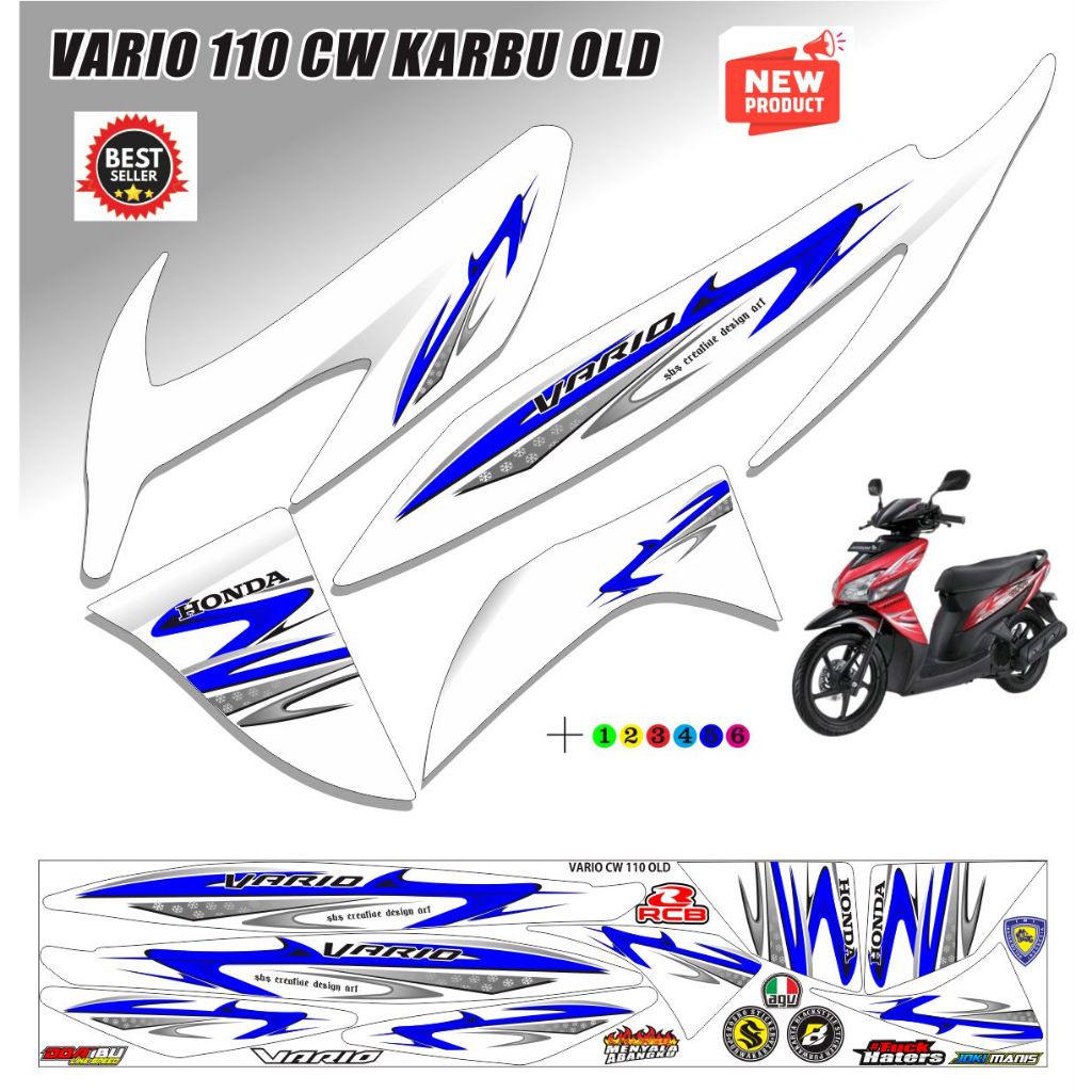 LIS VARIASI STRIPING SETIKER MOTIF ELEGAN VARIO OLD 110 CW STRIPING VARIO OLD 110 KARBU / STRIPING S