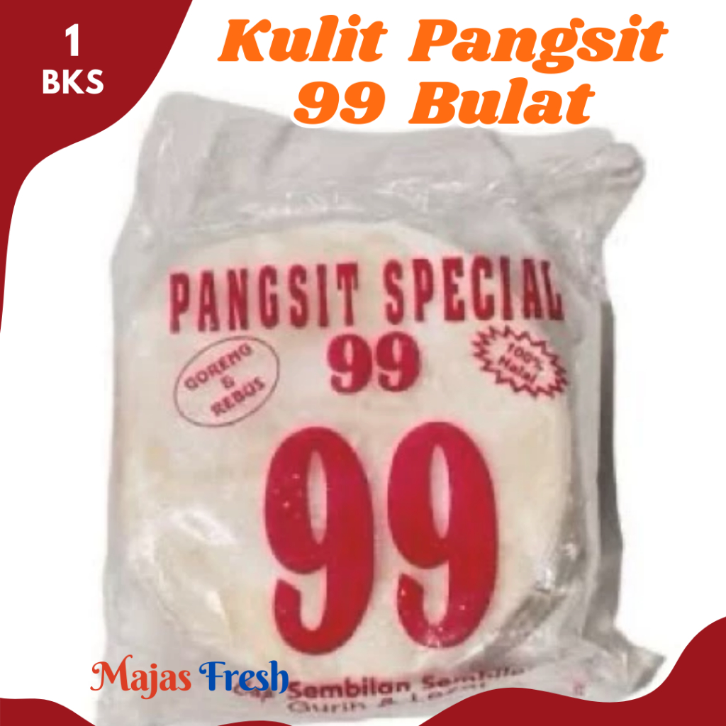 KULIT PANGSIT 99 Bulat - Kulit Pangsit Special Goreng & Rebus Bentuk Coin Cap 99 | isi 50 lbr [ Harg