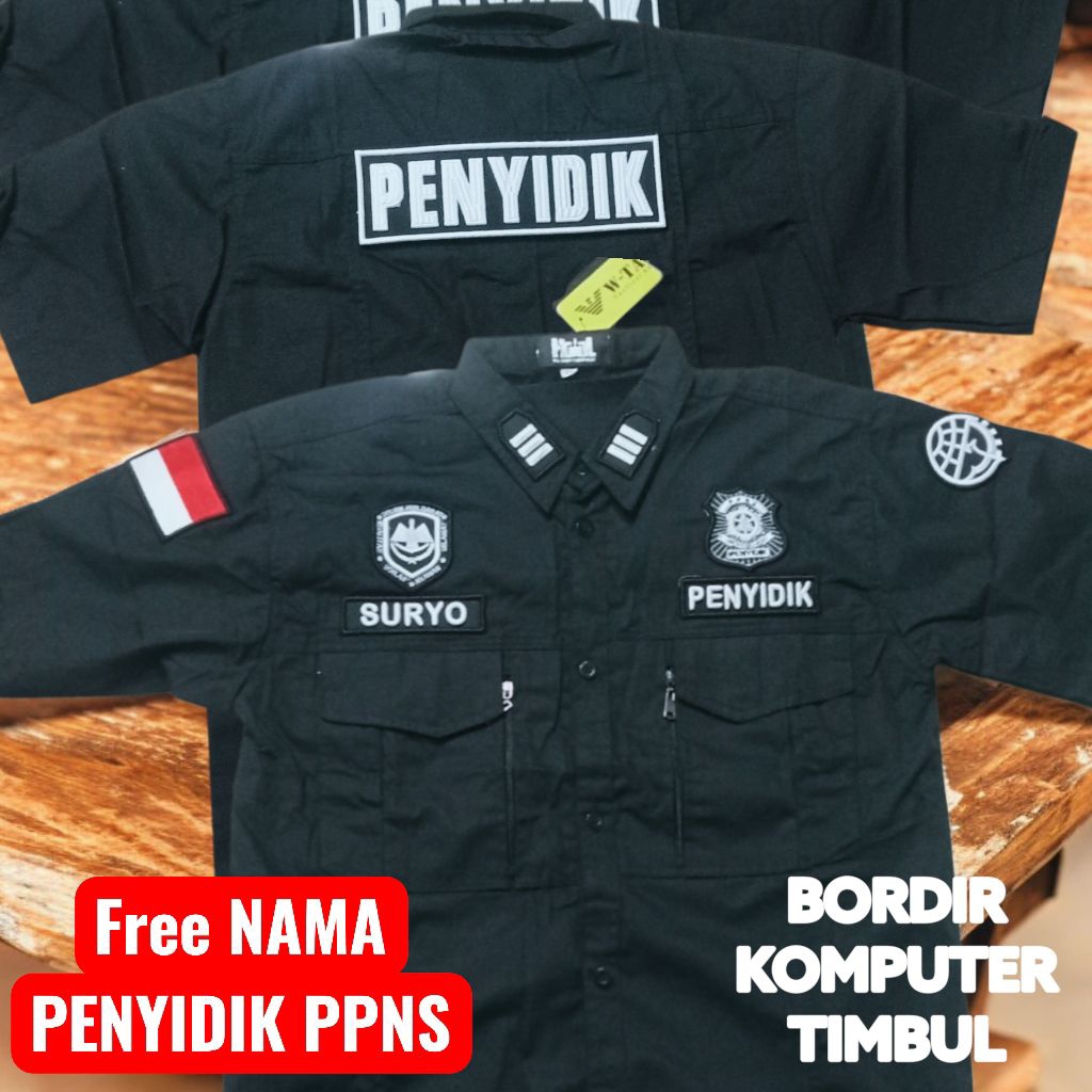 kemeja Tactikal PENYIDIK PPNS FULL BORDIR TIMBUL
