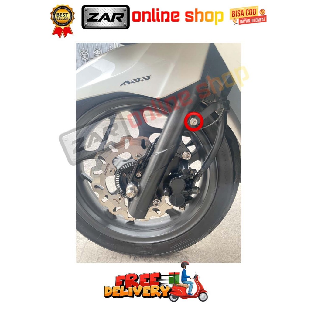 BAUT SELANG REM DEPAN ( 1 BAUT ) MODEL SLASH BIASA PCX VARIO BEAT DELUXE SCOOPY ADV STYLO GENIO SPAC