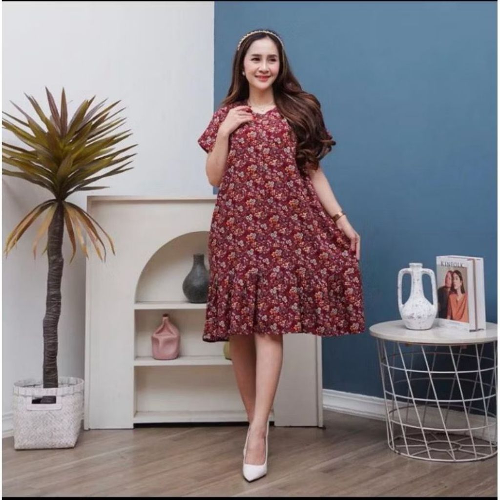 DASTER RUFFLE VIRAL KEKINIAN / DASTER RAYON REMPEL / DASTER PENDEK SELUTUT