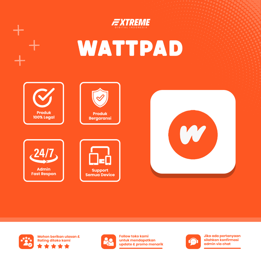Akun Wattpad Premium 1 Bulan Garansi Full