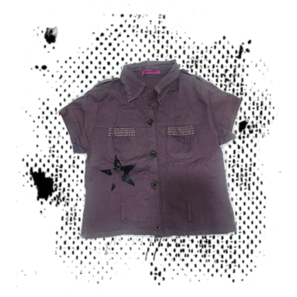 PRELOVED GRUNGE EMO VINTAGE TOP PURPLE