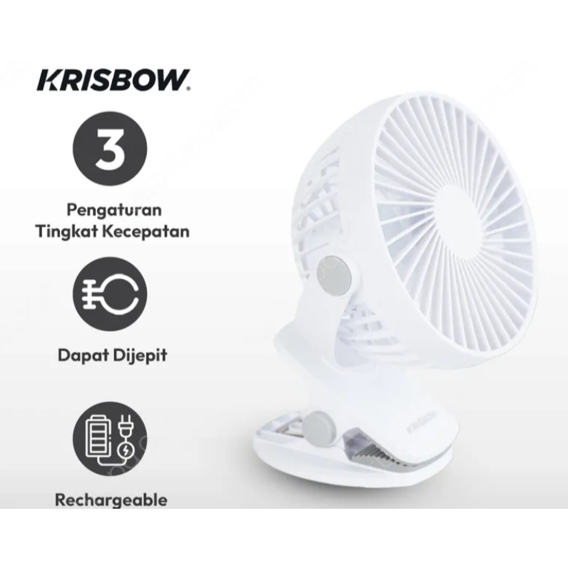 KIPAS ANGIN KRISBOW / KIPAS JEPIT PORTABLE / KIPAS EMERGENCY
