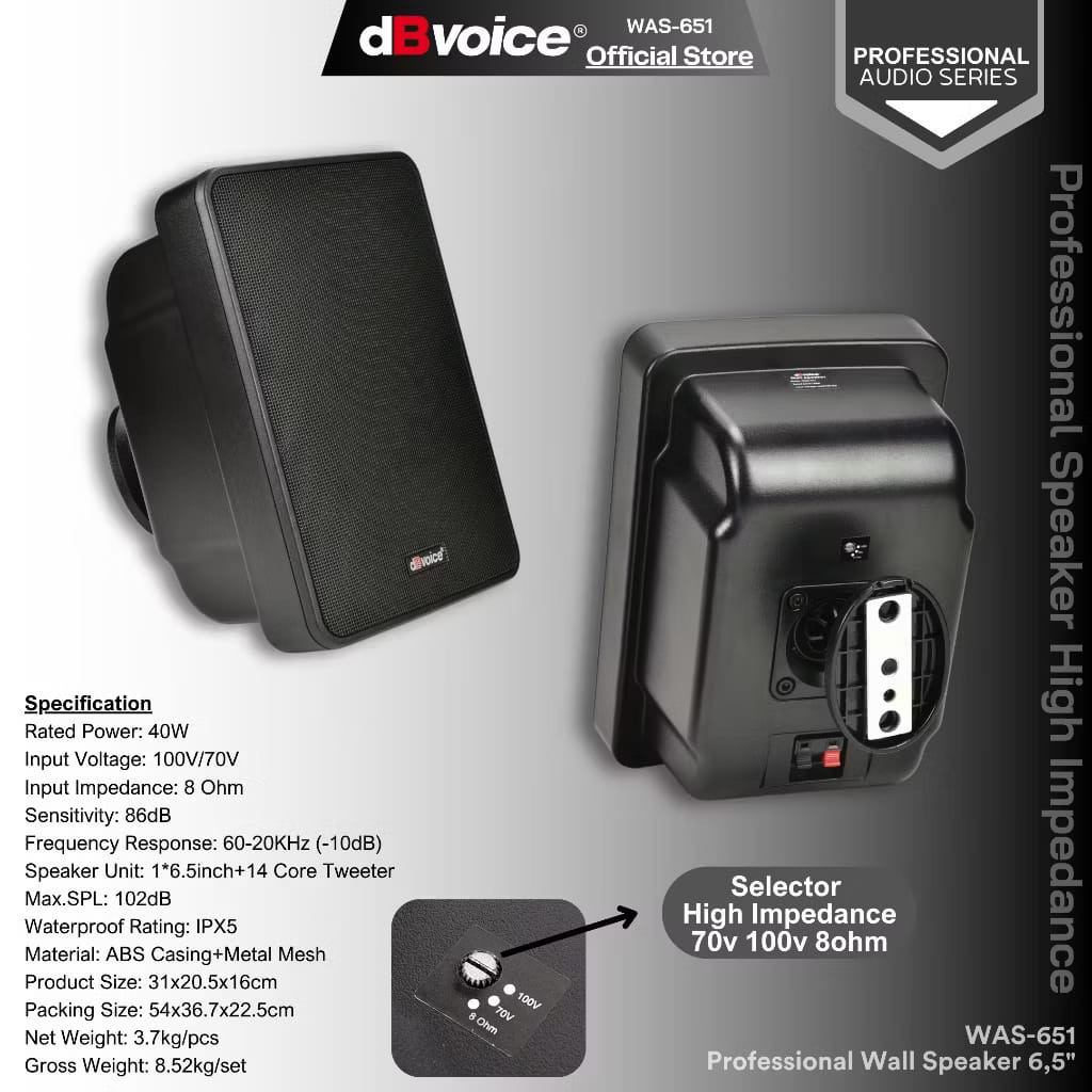 Speaker Pasif dbvoice Was 651 Original Speaker Pasif 6,5inch