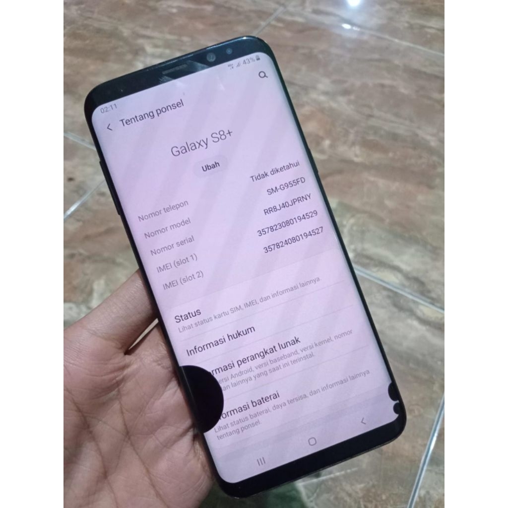 LCD  SAMSUNG S8+ , ORI COPOTAN ( CEK DESKRIPSI )