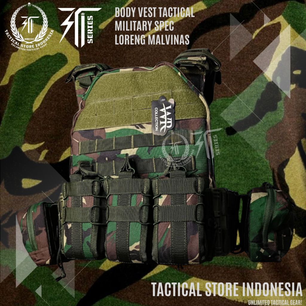 TSI SERIES ® Body Vest Quick Release LORENG TNI Malvinas - Military Standard / Mil Spec - Quick Rele