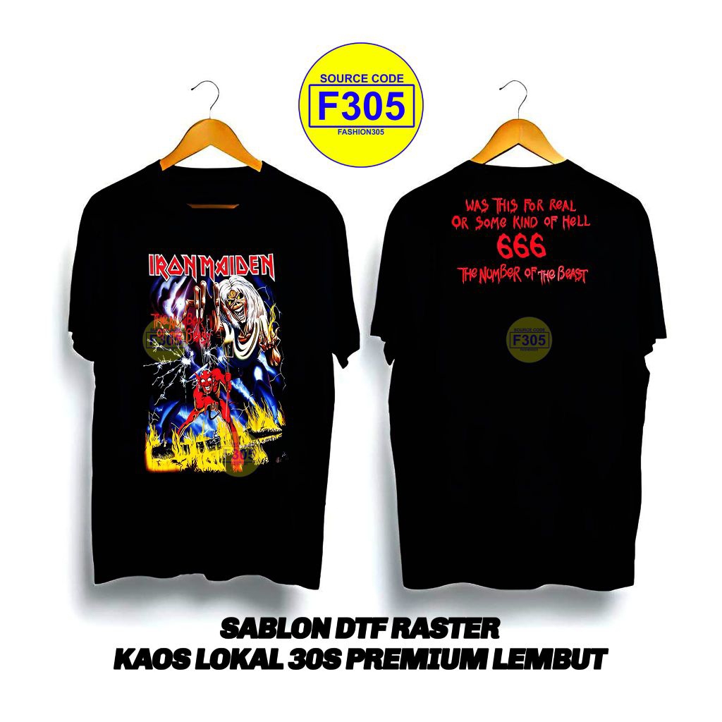 KAOS BAND IRON MAIDEN BOOTLEG DTF RASTER