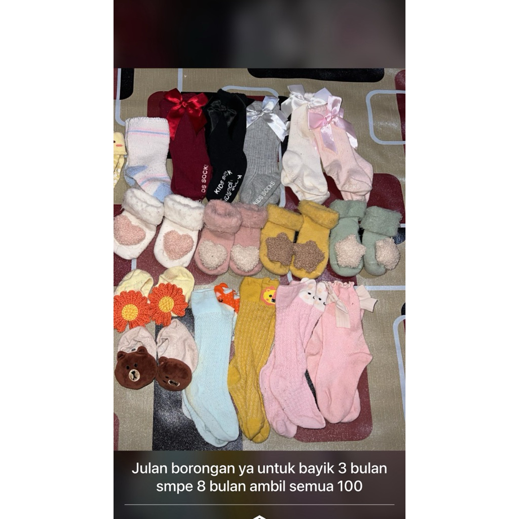 Preloved kaos kaki 0 - 1 tahun borongan