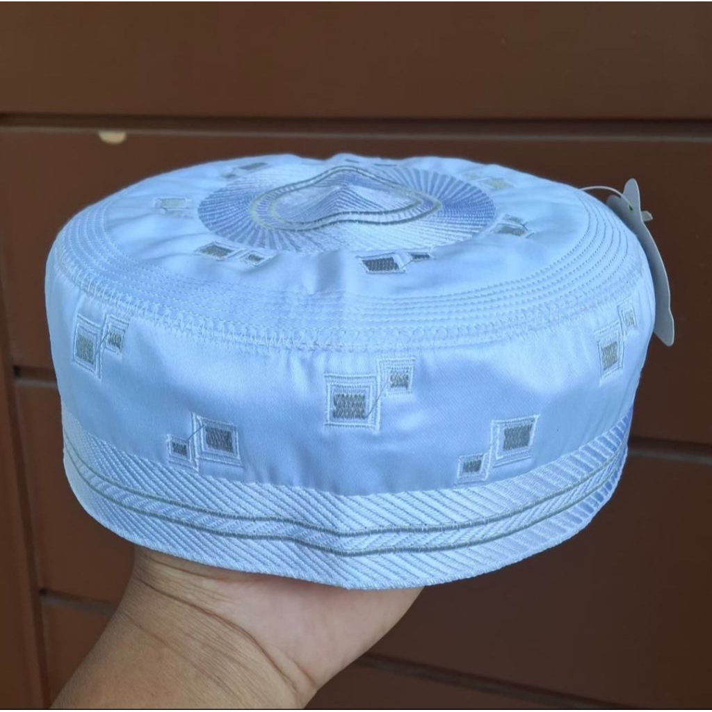 PECI MADINAH ORIGINAL/KOPIAH MADINAH BUGIS ORIGINAL/SONGKOK PUTIH DEWASA ASLI