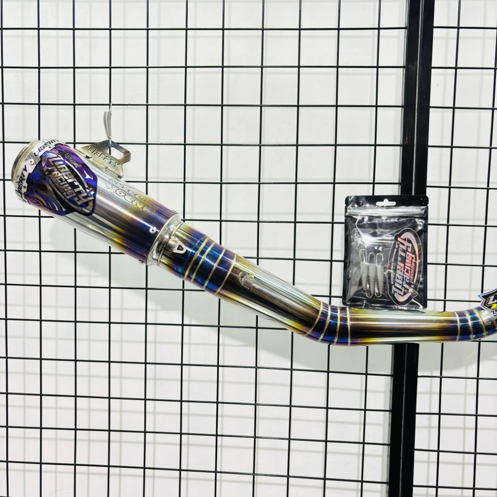 knalpot klx crf wr kolong atas original liberty racing