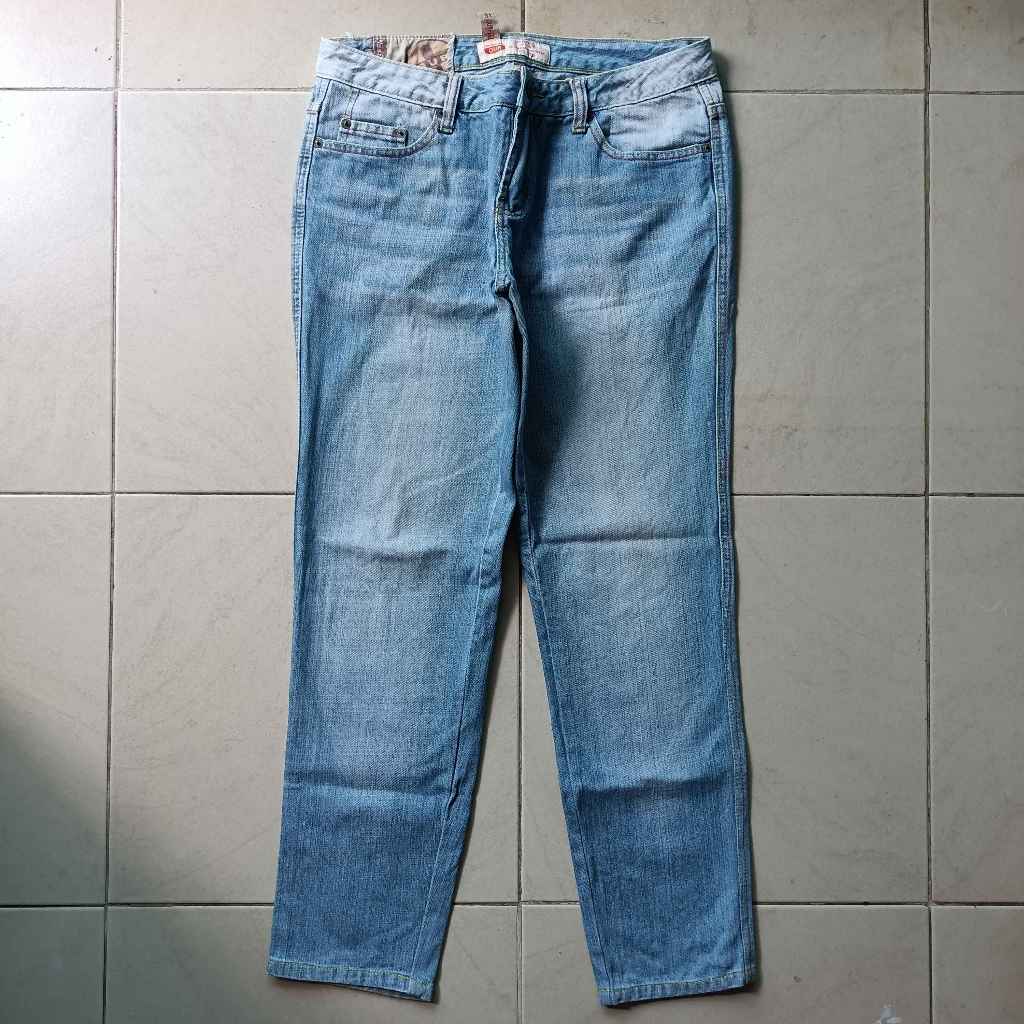 Celana Jeans by Ourfeel Jeans Light Blue Washed Second Original