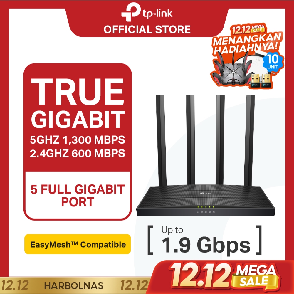 TP-Link Archer C80 | AC1900 WiFi 5 Router | Dual Band | Gigabit | Easy Mesh | WPA3 | Smart Connect