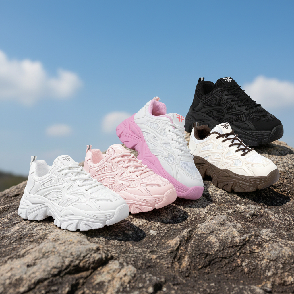 Sepatu Putih Wanita Korean Style Sepatu Cewek Tinggi Kekinian Sepatu Sneakers Perempuan SP-360