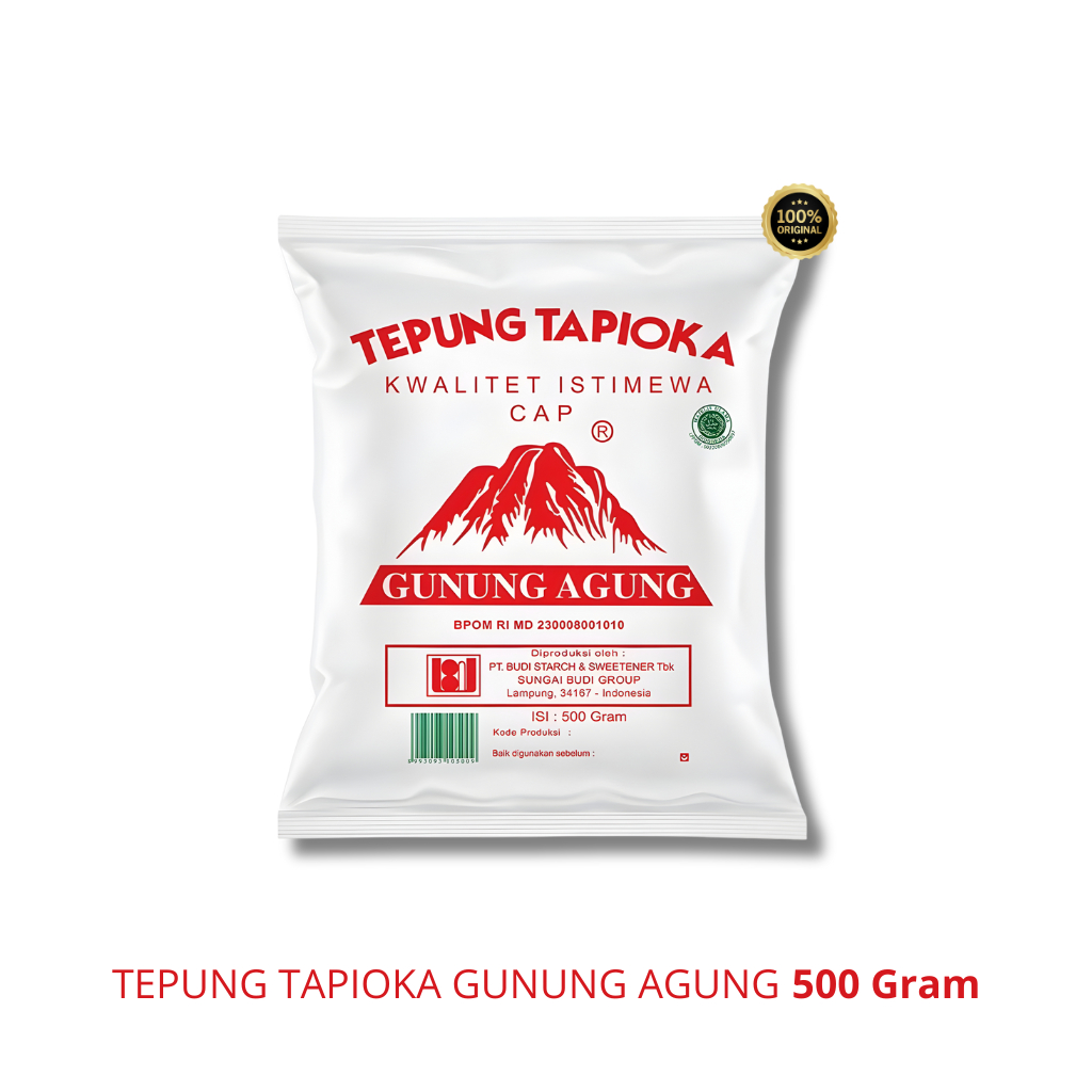 TEPUNG TAPIOKA / TEPUNG TAPIOKA GUNUNG AGUNG 500GR / TEPUNG TAPIOKA ROSE BRAND