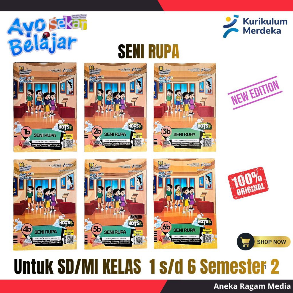 LKS Sekar Ayo Belajar Seni Rupa Kelas 1,2,3,4,5,6 SD/MI Kurikulum Merdeka Semester 2 2025/2026