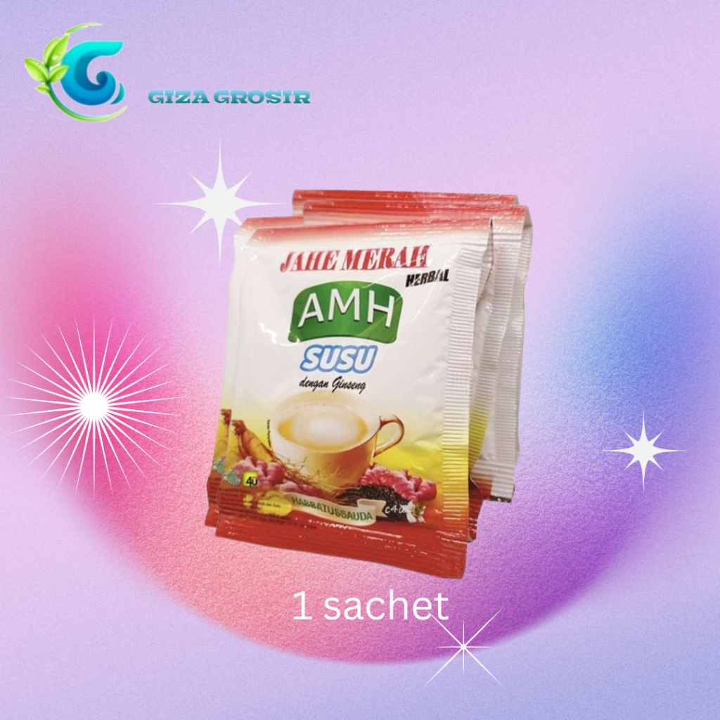 Sachet Susu Jahe Merah AMH dengan Ekstrak Ginseng