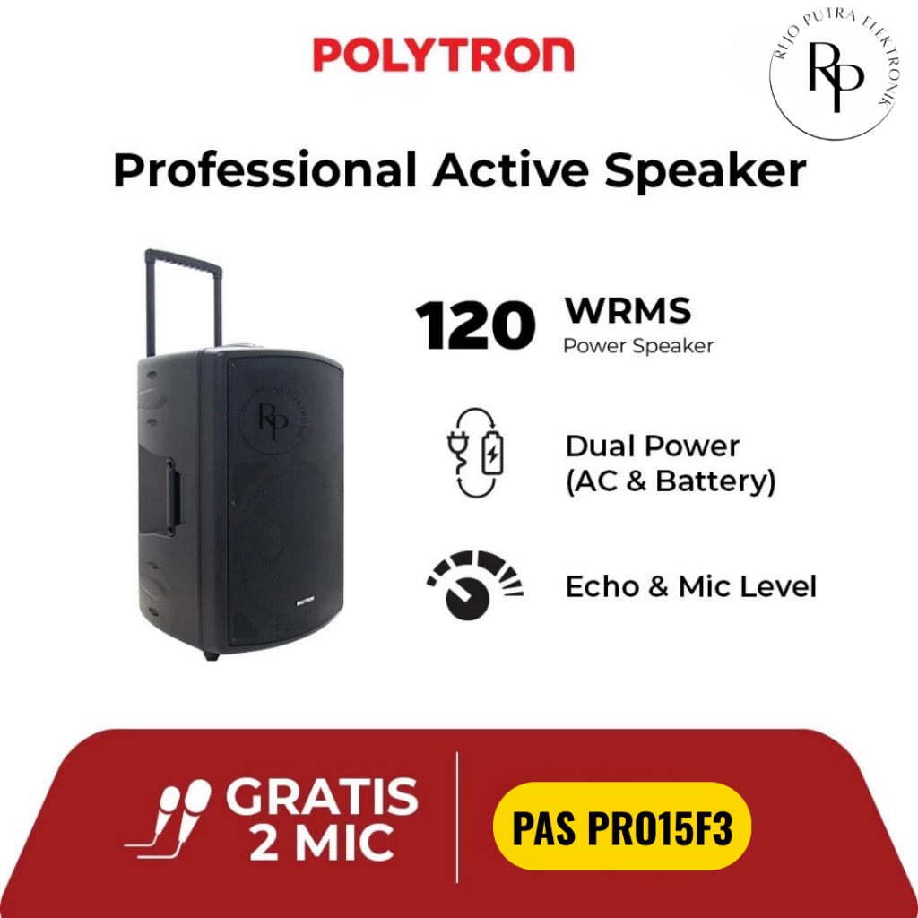 POLYTRON PAS PRO15F3 SPEAKER ACTIVE BLUETOOTH