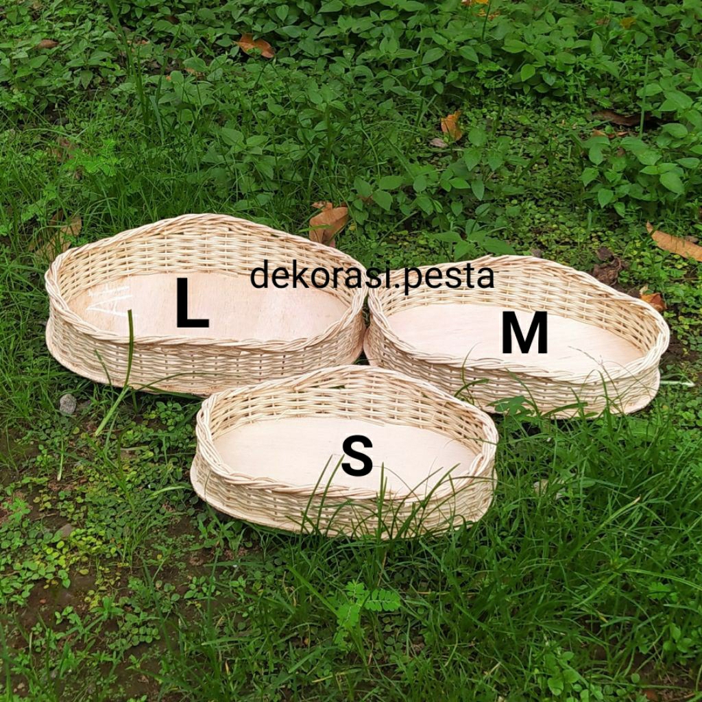 keranjang rotan oval
