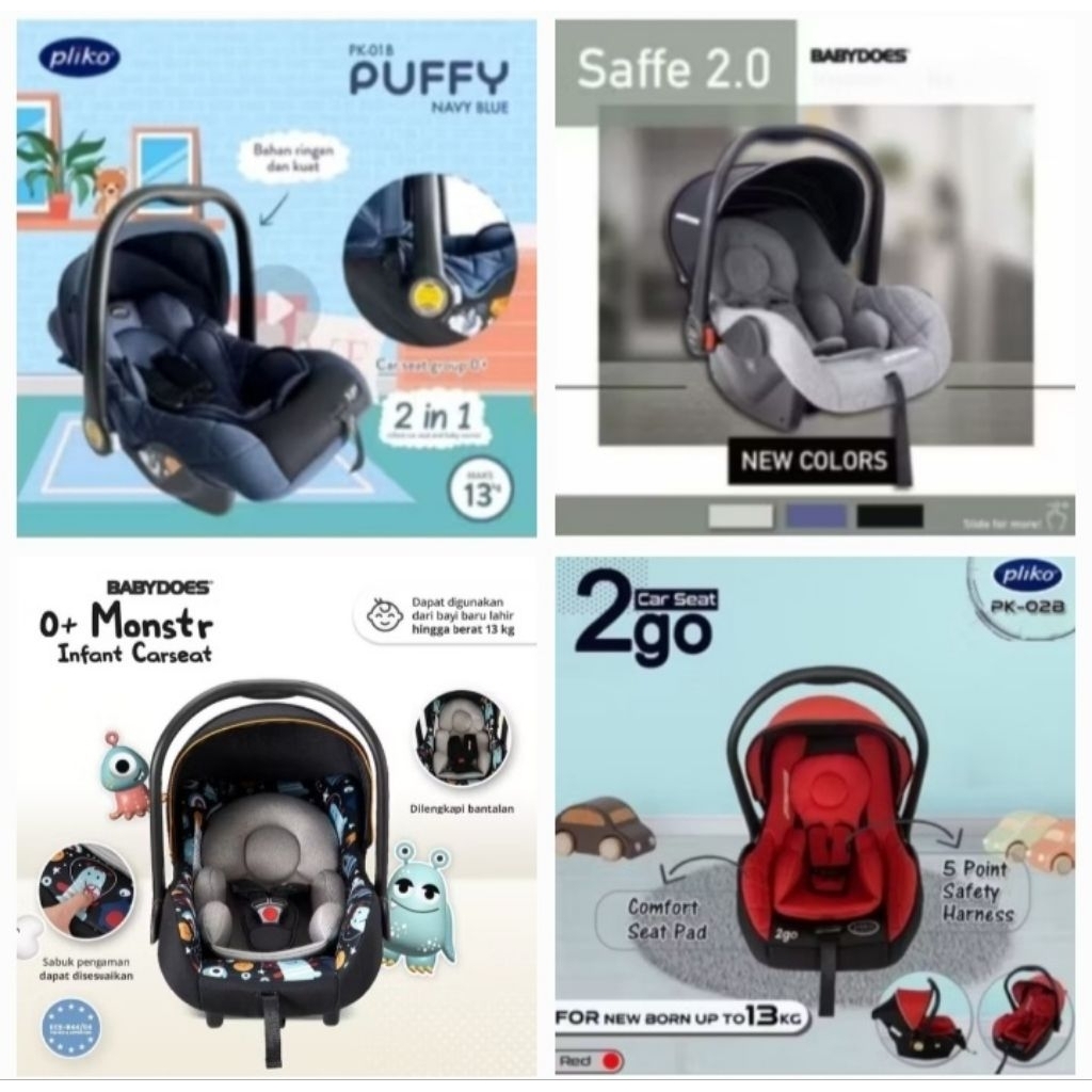 Carseat / Infant Carier Pliko PK 01B Puffy / Babydoes 2.0 / Care Artioo 2.0 / Pliko 2Go / Babyelle