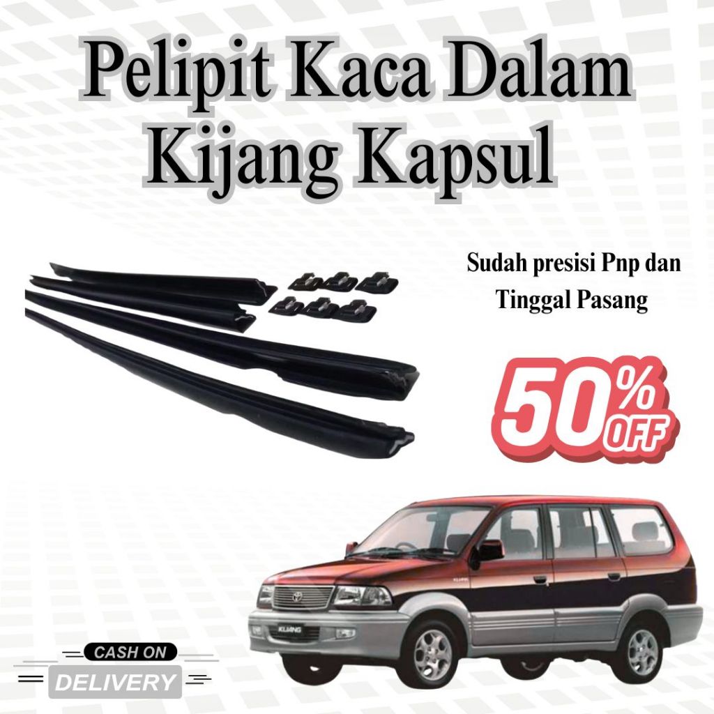Pelipit Kaca Dalam Toyota Kijang Kapsul | Lis Karet Kaca Dalam Pintu Mobil