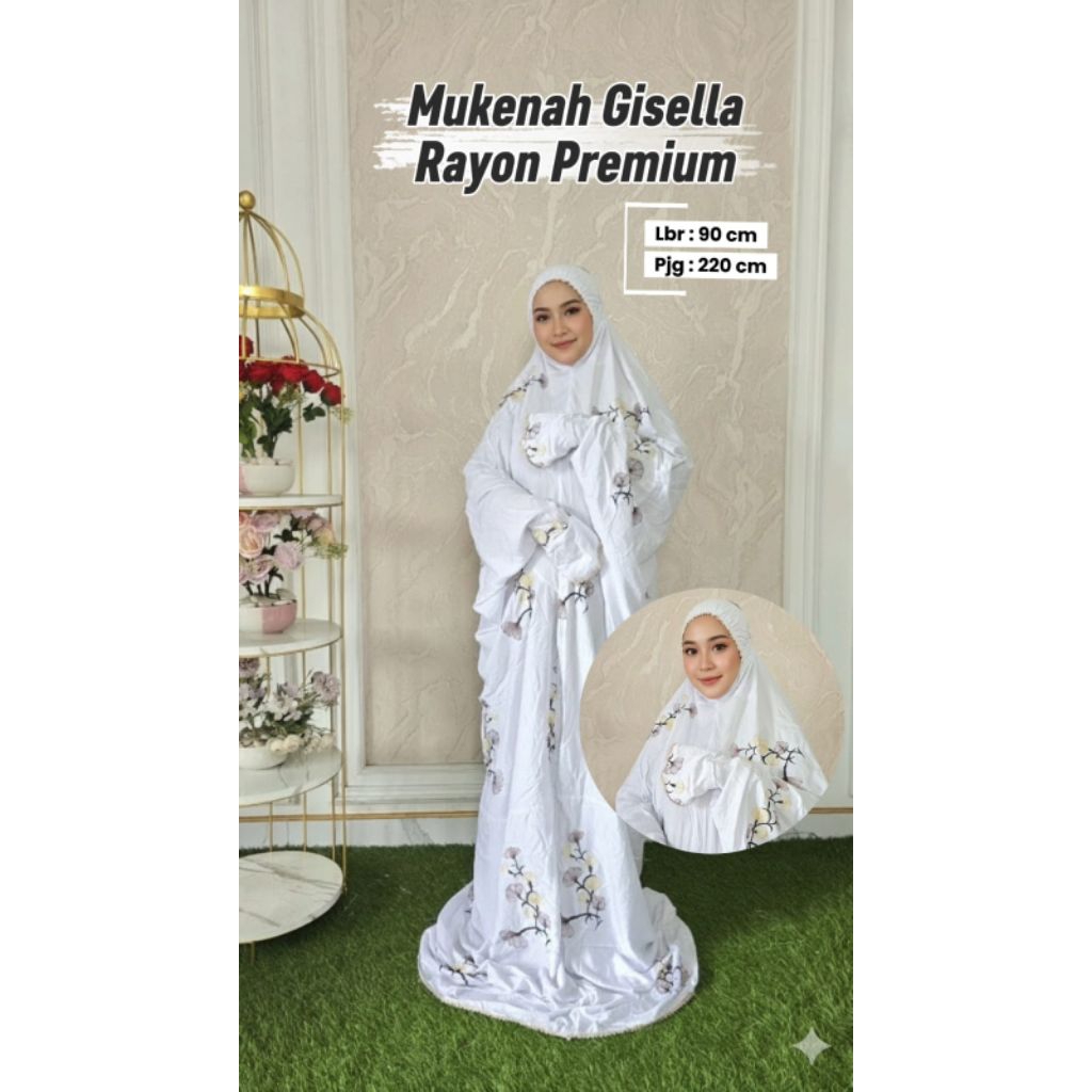 MUKENAH RAYON TERUSAN MUKENAH RAYON BORDIR MUKENAH DEWASA MUKENAH RAYON MUKENAH GISELLA
