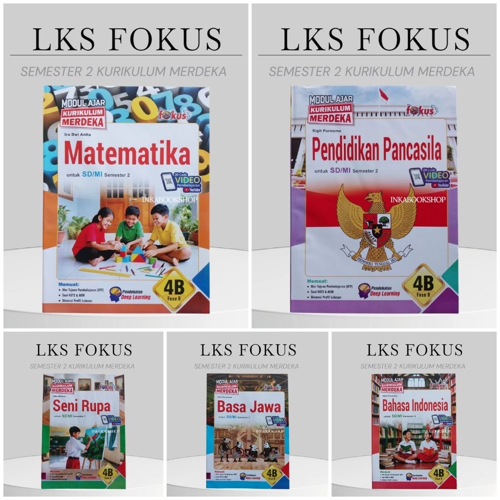 LKS FOKUS KELAS 4 SD SEMESTER 2 KURIKULUM MERDEKA MATEMATIKA INGGRIS INDONESIA