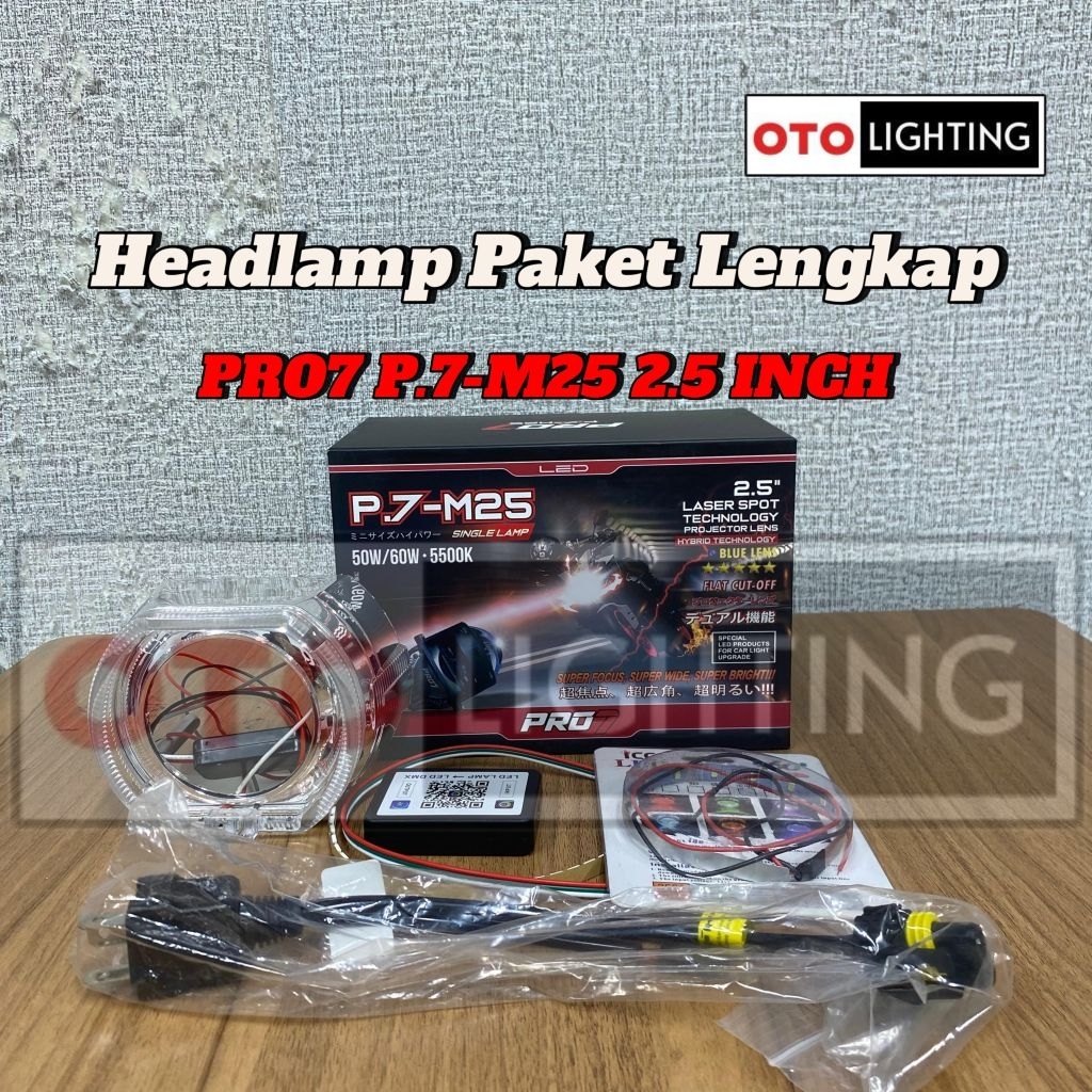 Special Paket Lengkap PRO7 P.7-M25 2.5 INCH - LAMPU BILED PRO7 2.5 INCH
