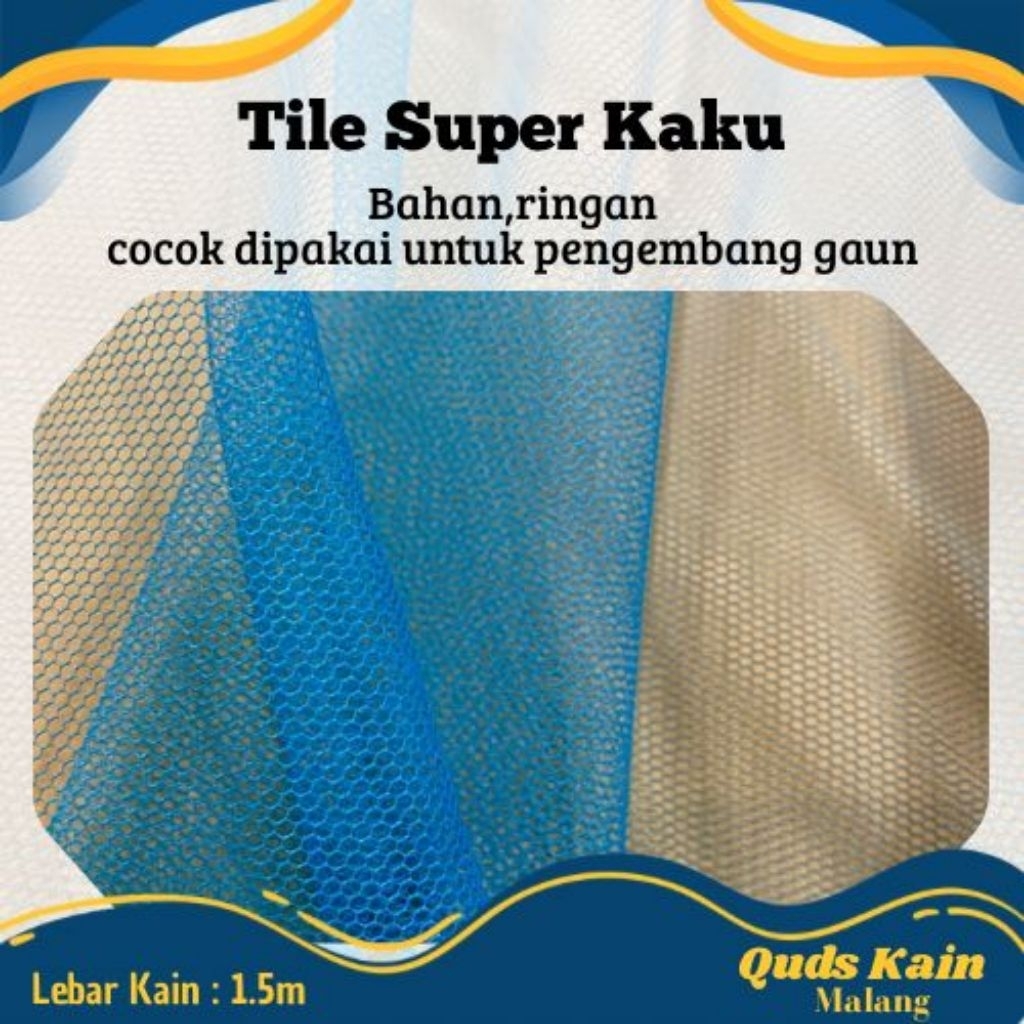 Kain Tulle Super Kaku Polos / Kain Tille Super Kaku