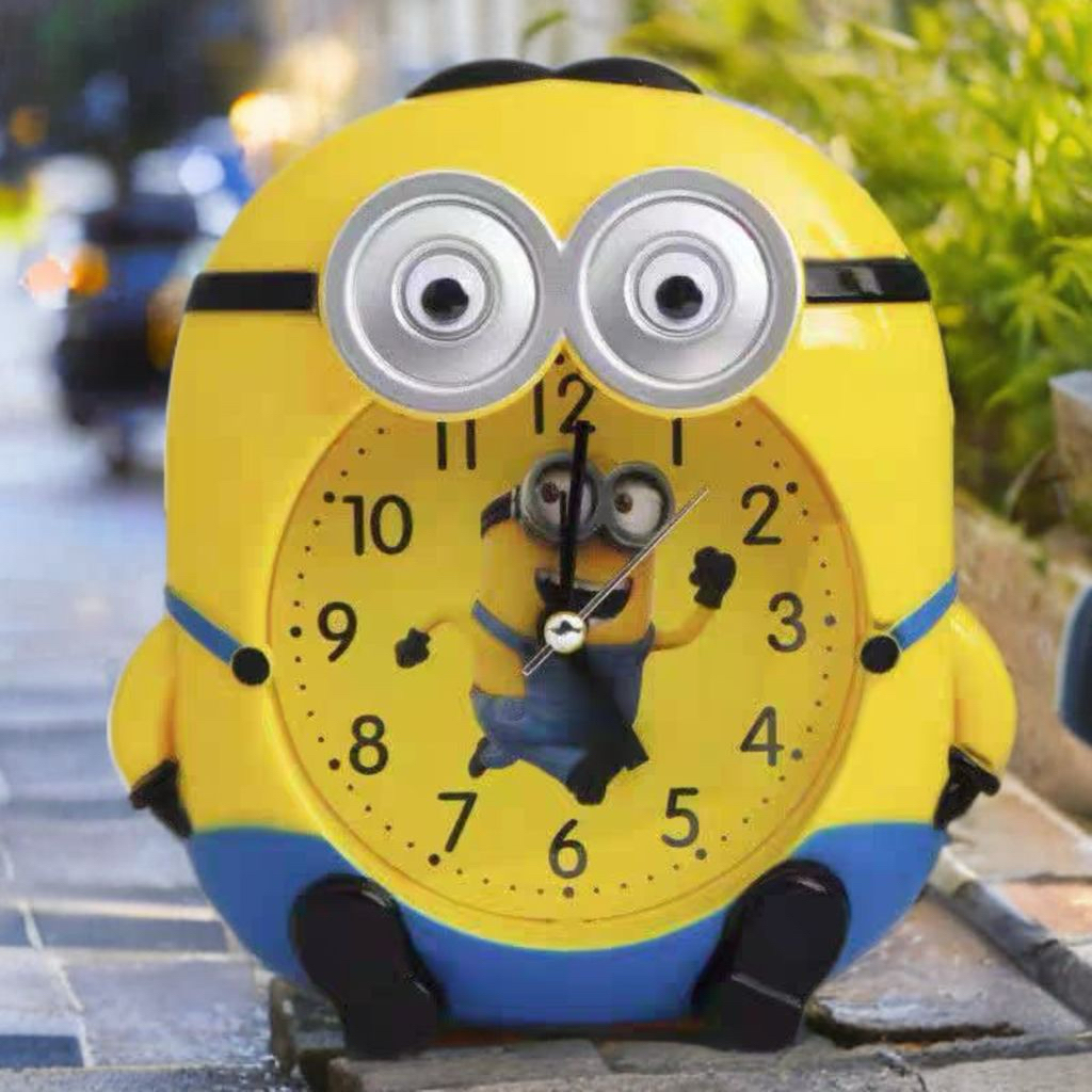 Jam Weker Alarm Minions Jam Meja Bunyi Beep Free Baterai