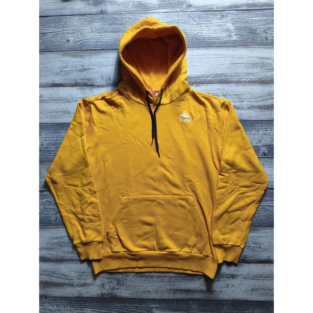 Jaket kappa sweater hoodie big taped motoran hangout unisex kuning branded