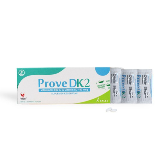 PROVE DK2 TABLET STRIP 10 TABLET /VITAMIN D3 800IU + K2 100 MCG/VITAMIN/KESEHATAN TULANG
