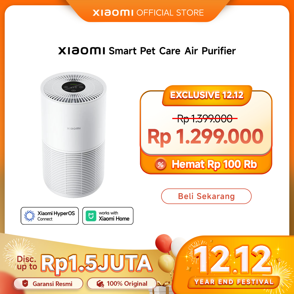 Xiaomi Smart Pet Care Air Purifier | Effectively Removes Pet Hair & Odors | Advanced Allergen Filtra