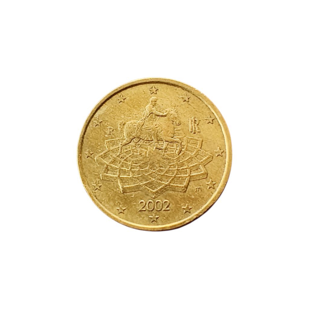 Koin asing 50 cent Euro Italia 2002