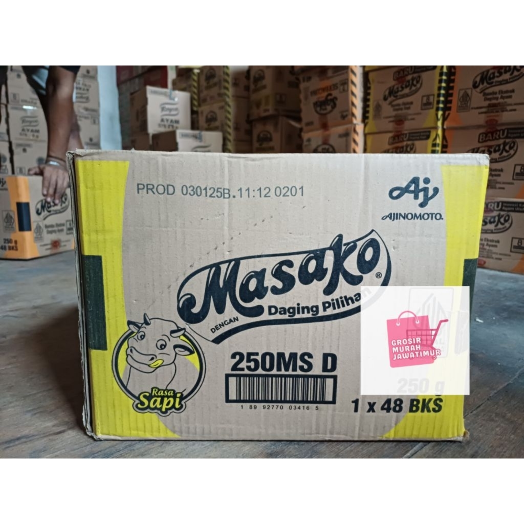 Masako Sapi 250gr kemasan 1 karton isi 48bj