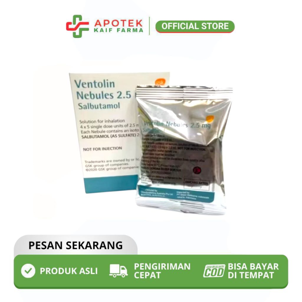 Ventoline Nebules Perlembar isi 5 vial