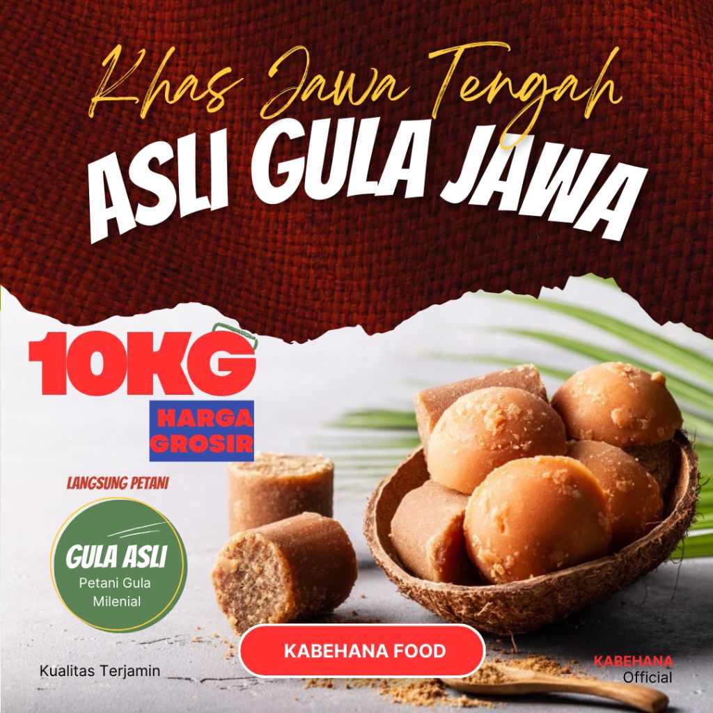 GULA JAWA ASLI PETANI MILLENIAL GULA JAWA 10KG GROSIR