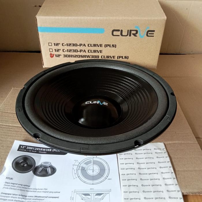 Speaker Curve 12 Inch 30H12SRW38B Curve 30H12 SRW38B PLS Curve 12 Inch Woofer