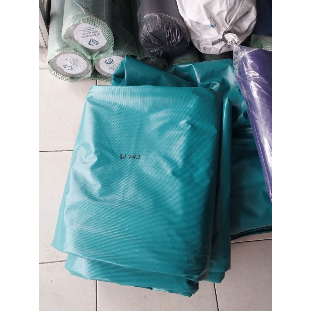 TERPAL SAJA KOLAM BULAT  D3  ORCHID HIJAU